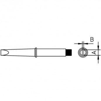 Жало паяльное клиновидное прямое WELLER CT5 A6 1.6 мм 4CT5A6-1