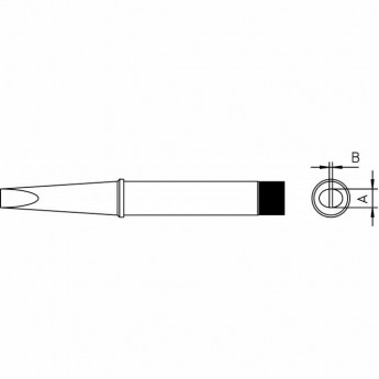 Жало паяльное клиновидное прямое WELLER CT6 F7 8.0 мм 4CT6F7-1