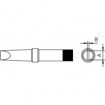 Жало паяльное клиновидное прямое WELLER PT A6 1.6 мм 4PTA6-1