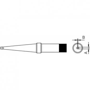 Жало паяльное клиновидное прямое WELLER PT L6 2.0 мм 4PTL6-1