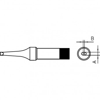 Жало паяльное клиновидное прямое WELLER PT R7 1,6 мм 4PTR7-1