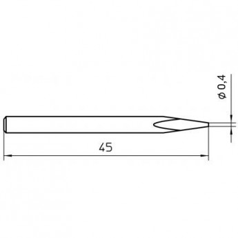 Паяльное жало коническое прямое WELLER SPI15 210 0.4 мм 4SPI15210-1