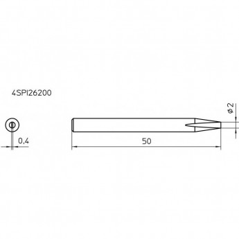 Жало паяльное клиновидное прямое WELLER SPI26 200, 0 4SPI26200-1