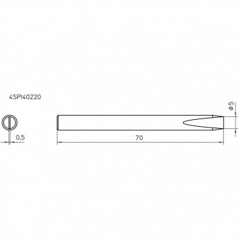 Паяльное жало клиновидное прямое WELLER SPI 5.0 мм 4SPI40220-1