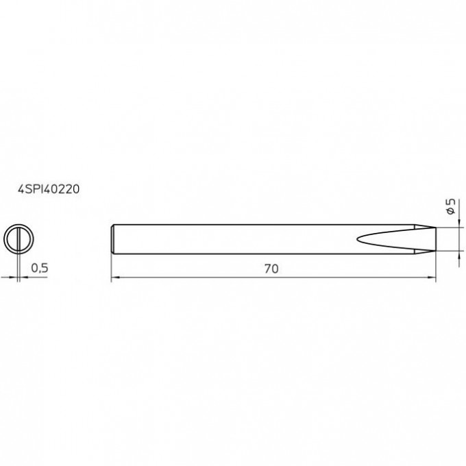 Паяльное жало клиновидное прямое WELLER SPI 5.0 мм 4SPI40220-1