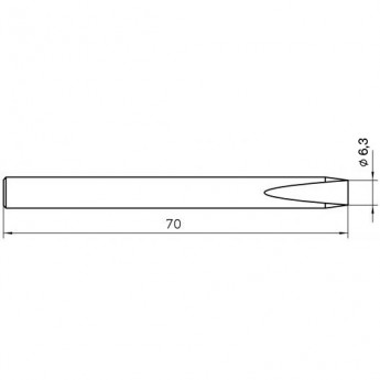 Жало паяльное клиновидное прямое WELLER SPI 6.3 мм 4SPI40221-1