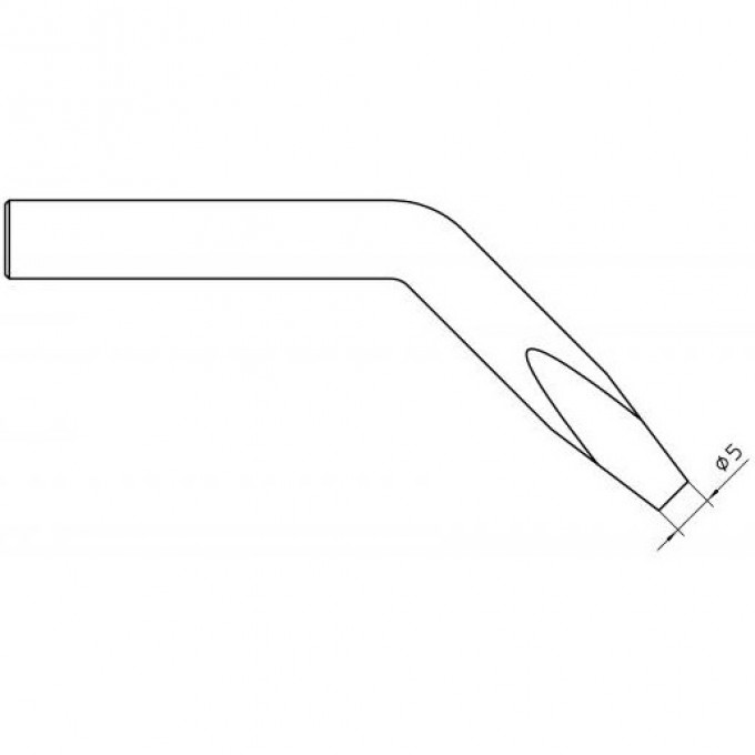 Жало паяльное клиновидное изогнутое WELLER SPI 5 мм 4SPI40222-1