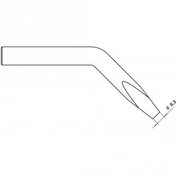 Жало паяльное клиновидное изогнутое WELLER SPI 6.3 мм 4SPI40223-1