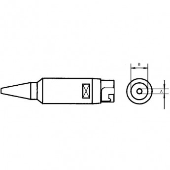 Жало паяльное коническое прямое WELLER HT 3.2 мм T0054426599