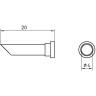 Жало паяльное WELLER LT 44CP цилиндрическое со скосом 4,0 мм T0054440881