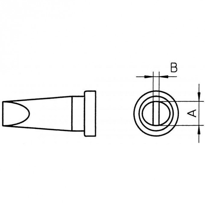 Жало паяльное клиновидное прямое WELLER LT LTR B LT 2.4x0.8 мм T0054442271