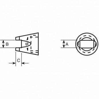 Жало паяльное WELLER LT-SMT SMT07 SMD для монтажа и демонтажа чип-компонентов 4.5 мм T0054450799