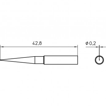 Жало паяльное коническое прямое высокоскоростное WELLER XNT 0.2 мм T0054489899