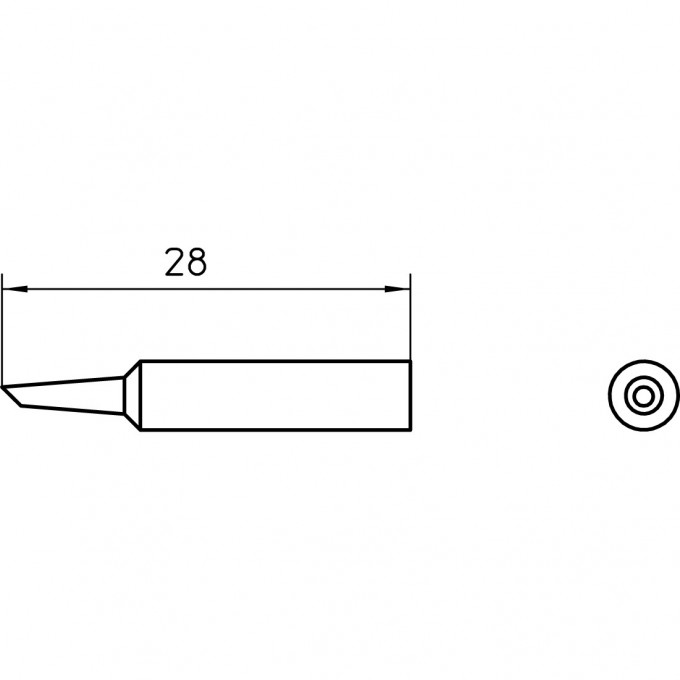 Жало паяльное коническое со скосом WELLER XNT FHS 1.2 мм T0054490399