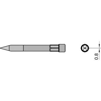 Жало паяльное клиновидное прямое WELLER THM 1.6 мм T0054490499N