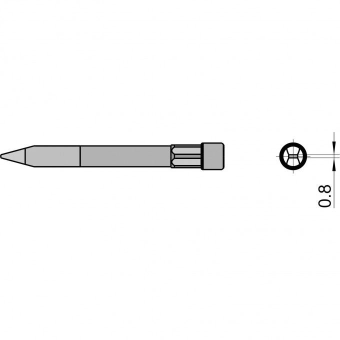Жало паяльное клиновидное прямое WELLER THM 3.2x0.8 мм T0054490699N