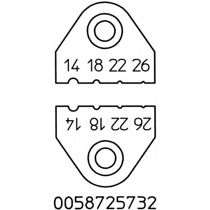 Набор ножей для термопинцета WELLER для AWG 14, 18, 22, 26 T0058725732